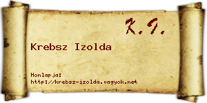 Krebsz Izolda névjegykártya